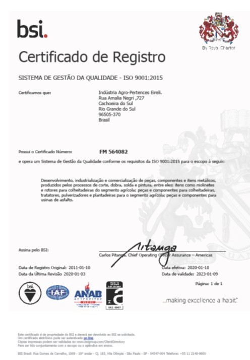 CERTIFICAÇÃO ISO 9001:2015